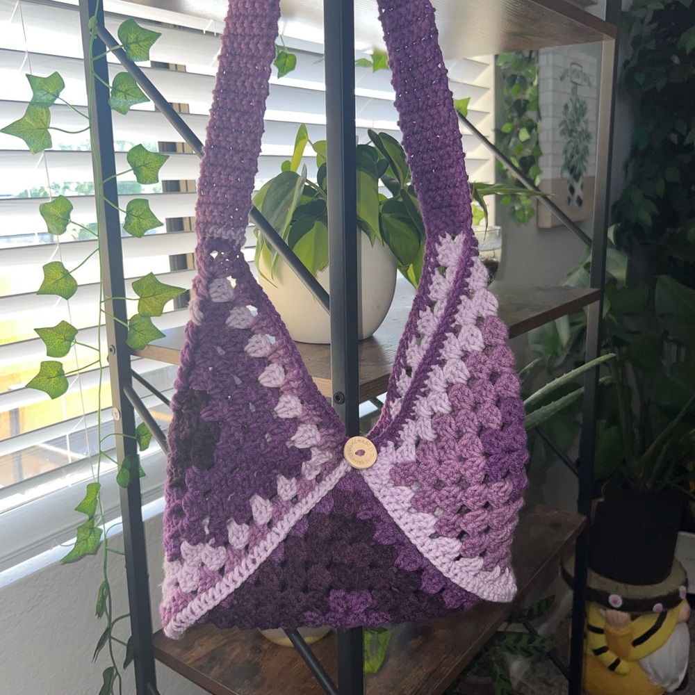 Handmade 💜 purple gradient crossbody bag